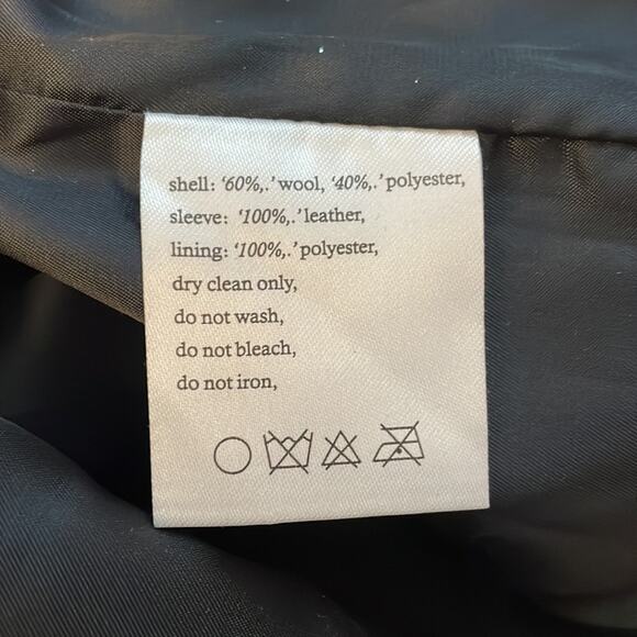 Ksubi Bomber Jacket Leather Sleeves Size M Heroism Globe RARE - Picture 9 of 13